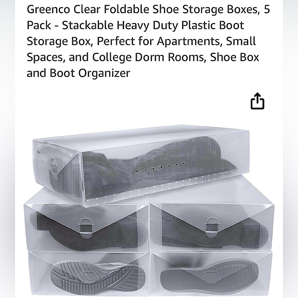 Boot Boxes. Easy Stackable boot boxes.